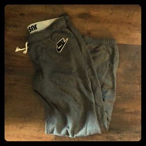 Grey Nike sweatpants